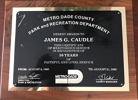 Metro Dade plaque