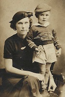 Toddler Jim with mother, Ethyl Green Caudle, circa 1934